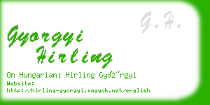 gyorgyi hirling business card